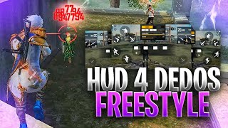 INCOMPARÃVEL ðŸ‘¾ TOP 4 MELHORES HUD 4 DEDOS FREE FIRE HUD COMPLETO [upl. by Ybeloc398]