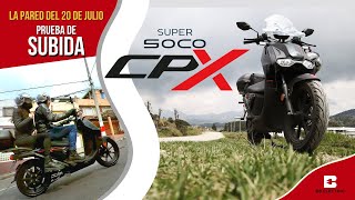 Moto Eléctrica Subiendo La Pared del 20 de Julio de Bogotá  Soco CPX [upl. by Iba205]