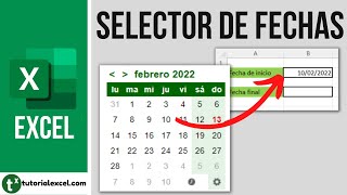 Insertar un CALENDARIO o SELECTOR DE FECHAS en Excel 📅 [upl. by Lsil]