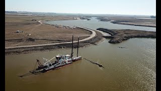 Obras de dragado en el Río Salado [upl. by Gnuy]