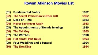 Rowan Atkinson Movies List [upl. by Priscella]