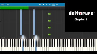 DELTARUNE Chapter 1 OST  Imminent Death Synthesia Piano Tutorial [upl. by Retluoc]