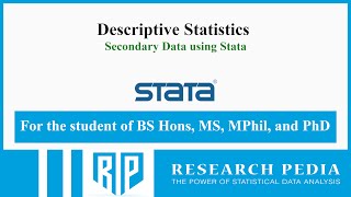 Descriptive Statistics using Stata Pooled Data [upl. by Glennon487]