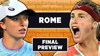 Swiatek vs Sabalenka  Rome Open 2024 Final  Tennis Prediction [upl. by Dearden]