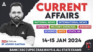 1415 JANUARY CURRENT AFFAIRS 2024  ALL EXAMS IMP CURRENT AFFAIRS  ASHISH GAUTAM SIR [upl. by Odnomar266]