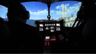 entrol H11  H135 FNPT II MCC simulator  Oil Rig Landing [upl. by Airogerg]