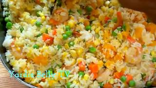 Delicious Jamaican SEASONED RICE with SHRIMP ACKEE and SALTFISH [upl. by Aihsenad]