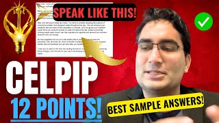 CELPIP Expert Provides 12Point Speaking Answers Score Full CLB Marks Using This Strategy [upl. by Eiruam]