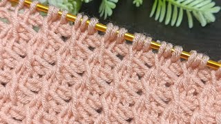 easy Tunisian knitting pattern crochetknitting🍂🍂🍂 [upl. by Ocker]