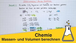 Stöchiometrie – Massen bei chemischen Reaktionen berechnen [upl. by Moreland38]