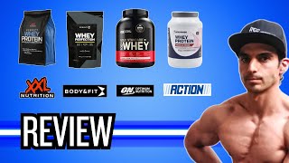 REVIEW Whey Protein van XXL Nutrition BodyampFit ON en Body Mass van de Action eiwitpoeder eiwit [upl. by Publus]