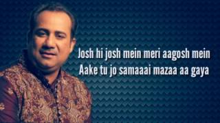 Mere Rashke Qamar Lyrics   BaadShaho  Rahat Fateh Ali Khan [upl. by Nosecyrb]