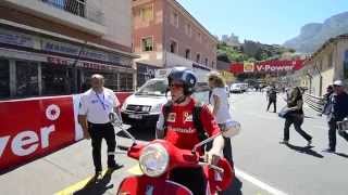 Kimi Räikkönen struggles to enter in the paddock  2014 Monaco GP [upl. by Grondin]