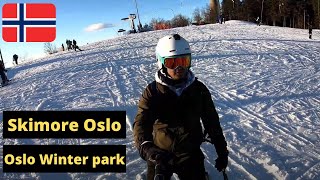 Skiing in OsloNorway  Oslo Winter Park Skimore Oslo  Tryvann [upl. by Kcin]