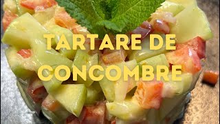 RECETTE DE TARTARE DE CONCOMBRE 🥒SUPER FRAÎCHE ET RAPIDE À FAIRE IDÉALE AVEC LA CHALEUR QUI ARRIVE [upl. by Aikemaj]