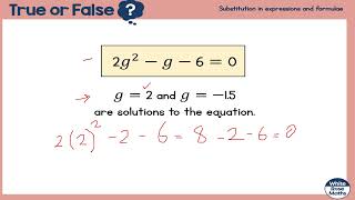 GCSE 91 Maths Solutions to Quadratic Equations AQA OCR EDEXCEL WHITE ROSE MATHS GRADE 5 Maths [upl. by Eednyl]