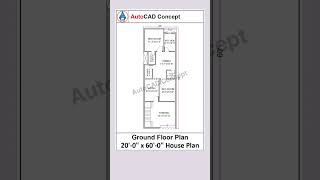 20x60 House Plan  20 by 60 Simple House Design  1200 Sqft House Plan architectureplan home [upl. by Baiss]