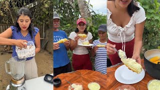 Un Rico Manjar Del Campo  Elotes Preparados a La Mexicana  Aceite de Coco 🥥  La Campita [upl. by Silvio]