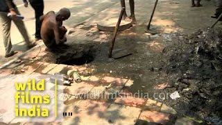 Worst job ever  Sewer diving in India [upl. by Onyx]