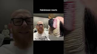 Hairdresser reacts to a very cool color transformation hair [upl. by Remo]