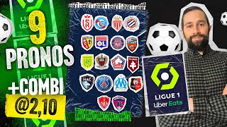 Pronostic Ligue 1  Nos 9 pronos foot du weekend  OM Rennes Lens Lyon Nice PSG Lille [upl. by Magdalen]