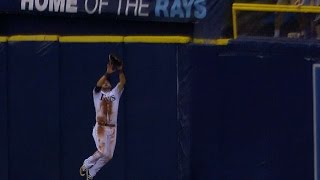 NYYTB Kiermaier hits a double makes leaping catch [upl. by Verda]