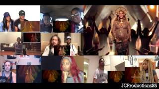 Beyonces 2017 Grammy Performance Reaction Mashup [upl. by Skerl]