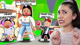 BUYING EVERYTHING MY KIDS TOUCHED  THEY SPENT ALL MY ROBUX   Roblox  Adopt Me [upl. by Filahk]