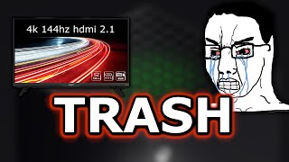 The Truth About 4k 144hz HDMI 21 Monitors [upl. by Einnahpets]