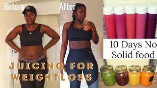 JUICING FOR WEIGHTLOSS 10 Days Juice Fast  RECIPES amp Shocking😯 RESULTS  Really Worth It Lualih [upl. by Tecu211]