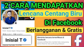 Verifikasi Meta  2 Cara Dapat Centang Biru Di Facebook [upl. by Candide]