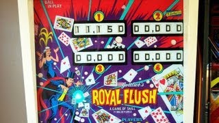 1976 Gottlieb ROYAL FLUSH Pinball Machine In Action [upl. by Cliffes]