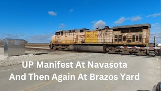 UP Manifest at Navasota And Then Later at Brazos Yard [upl. by Favien300]