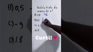 Qual é o triplo do inverso de 6 matematicabasica inverso matematica [upl. by Yreffoeg]