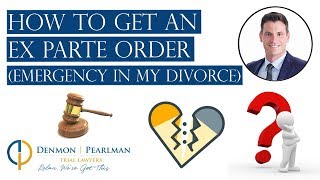 How to Get an Ex Parte Order in Florida Emergency in my Divorce [upl. by Eimmak106]