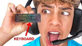 I Played Fortnite on World’s SMALLEST Keyboards [upl. by Ymrots409]