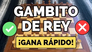 5 JAQUE MATES más RÁPIDOS en el Gambito De Rey✅ Fácil [upl. by Adnohsor]