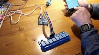 Arduino apertura 8 relè modulo GSM tramite SMS sim800L [upl. by Ezana]