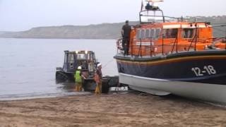 How to get a Lifeboat out of the sea  RNLI Scarborough [upl. by Barnaba903]