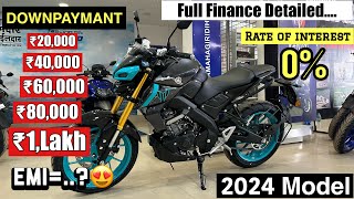 2024 Yamaha MT15 Version 20 Model DownPayment 20k40k60k80k1 Lakh😍 Full Finance Detailed EMI [upl. by Jaala]