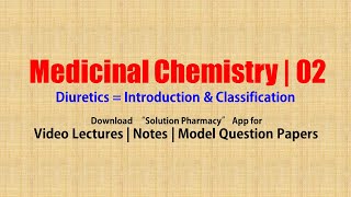 Medicinal Chemistry II 21 Diuretics  Introduction Classification  BPharmacy 5th Semester [upl. by Slaughter806]