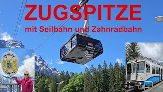 Zugspitze Eibsee  Fahrt mit der Zugspitzbahn Seilbahn und Zahnradbahn [upl. by Ainocal184]