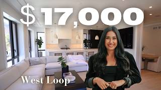 17000month WEST LOOP Chicago Apartment  Full Tour [upl. by Adnomal]