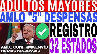 💥NUEVAS💥 quot5 DESPENSASquot🥊 DARÁ 🎉DINERO Y PRODUCTOS EN ESPECIE🙏 SEPTIEMBRE REGISTRO Y REQUISITOS 📆 [upl. by Tonina61]