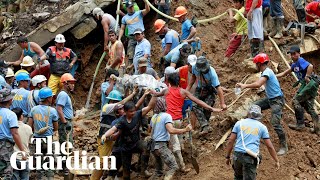 Almost 100 people feared dead after Typhoon Mangkhut landslide [upl. by Akener]