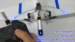 Como fazer um Avião de Controle Remoto com Controle de Playstation ps2 ProjetoAeroino [upl. by Nitsirhc]