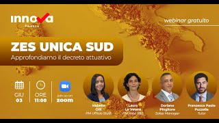 Webinar  ZES Unica Sud approfondiamo il decreto attuativo [upl. by Riebling]