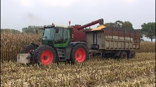 Maïs 2011  Maïsdorsen  Fendt Xylon  Case International 1620 met 6 rijer Geringhoff plukker [upl. by Cailean963]