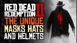 All of the UNIQUE Masks Hats And Helmets  Red Dead Redemption 2 [upl. by Robma]