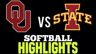 OU Sooners Softball vs Iowa State 2024 Game 1 [upl. by Westbrook]